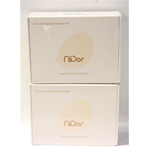 2 NIIDOR SILICONE STRAPLESS BRA F CUP