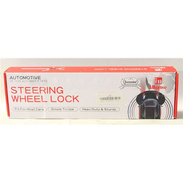STEERING WHEEL LOCK FITS MOST VEHICLES