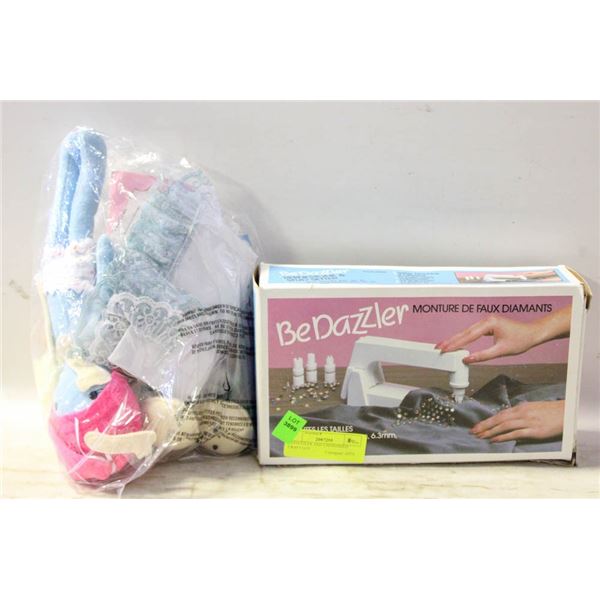 BEDAZZLER AND UNFINISHED CRAFT LOT
