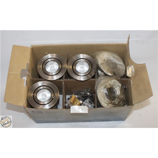 LOT OF 5 ASSORTED 3" GIMBAL LIGHT FIXTURES