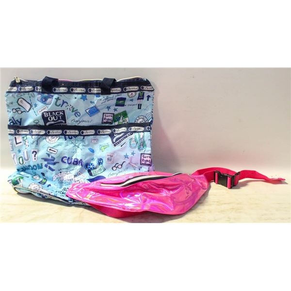 LESPORTSAC TRAVEL BAG AND FANNY PACK