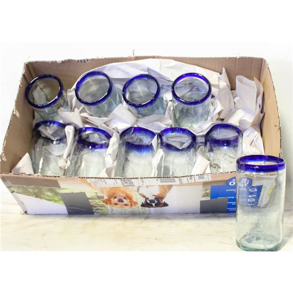 BLOWN GLASS CUPS- LOT OF 10