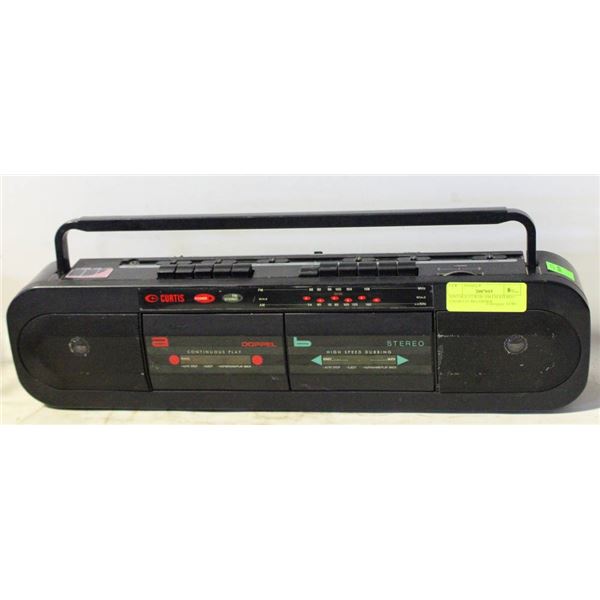 VINTAGE CURTIS AM/FM STEREO CASSETTE RECORDER