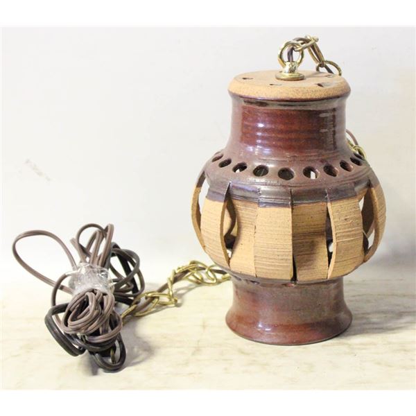 MCM SWAG 9" POTTERY LAMP