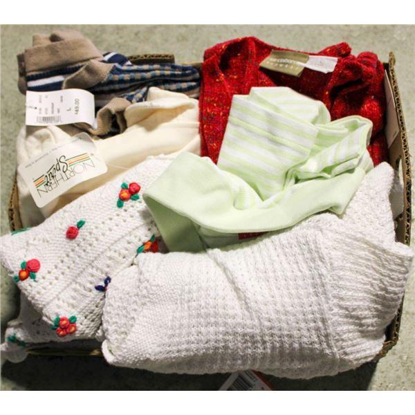 FLAT OF NEW VINTAGE L CLOTHING