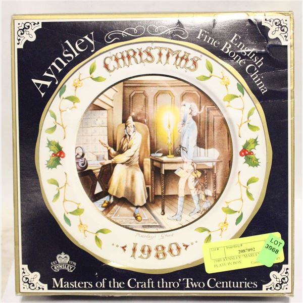 1980 AYNSLEY "MARLEY GHOST" PLATE IN BOX