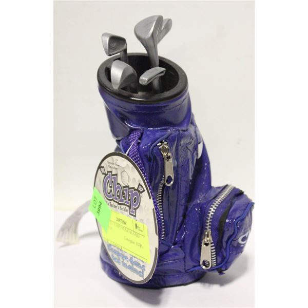 NOVELTY "CHIP" MUSICAL GOLF BAG TOY