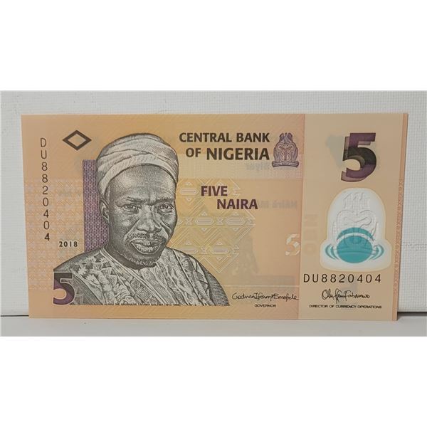 4)  FROM 2018, UNCIRCULATED 5 NAIRA