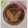 Image 1 : 15)  ONE OUNCE OF FINE PURE COPPER ROUND,