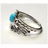 Image 2 : 29)  SILVER TONE WITH OVAL TURQUOISE