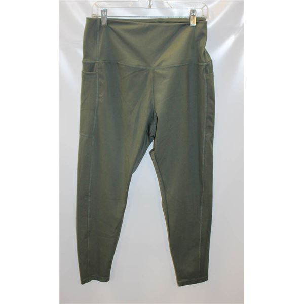 DANSKIN WOMENS XXL GREEN PANTS