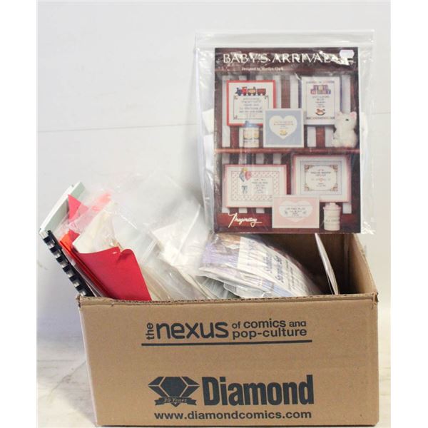 LARGE BOX NEEDLE POINT/CRAFT KITS & PATTERNS