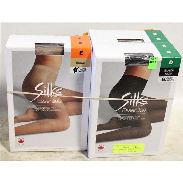 3 BOXES (16 PR) SILKS ESSENTIALS