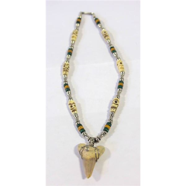 ESTATE LARGE SHARKS TOOTH NECKLACE