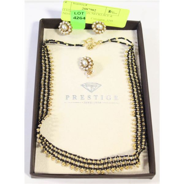 ESTATE EARRINGS, NECKLACE & PENDANT
