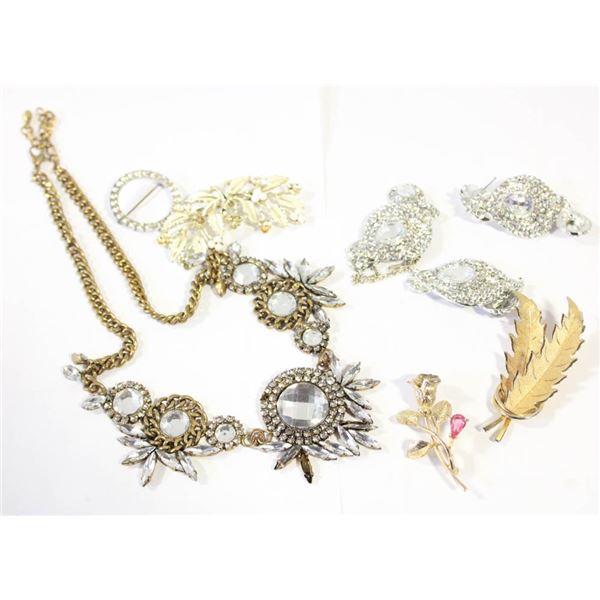 ESTATE VINTAGE RHINESTONE JEWELRY