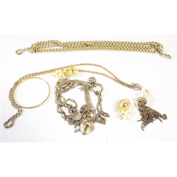 ESTATE VINTAGE JEWELRY SOME HALLMARKED