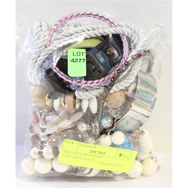 BAG FULL OF ESTATE JEWELRY-ESTATE