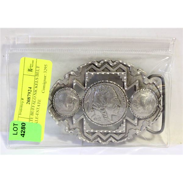 ESTATE BUFFALO NICKELS BELT BUCKLE-ESTATE