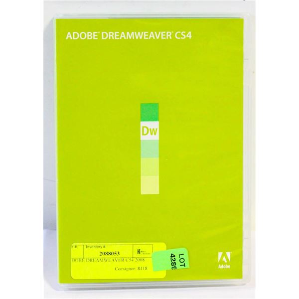 ADOBE DREAMWEAVER C54 2008