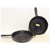 Image 1 : 2 LARGE CAST IRON FRY PANS TOGETHER
