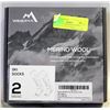 Image 1 : NEW TWO PAIR MERINO WOOL HIKING SOCKS MEDIUM