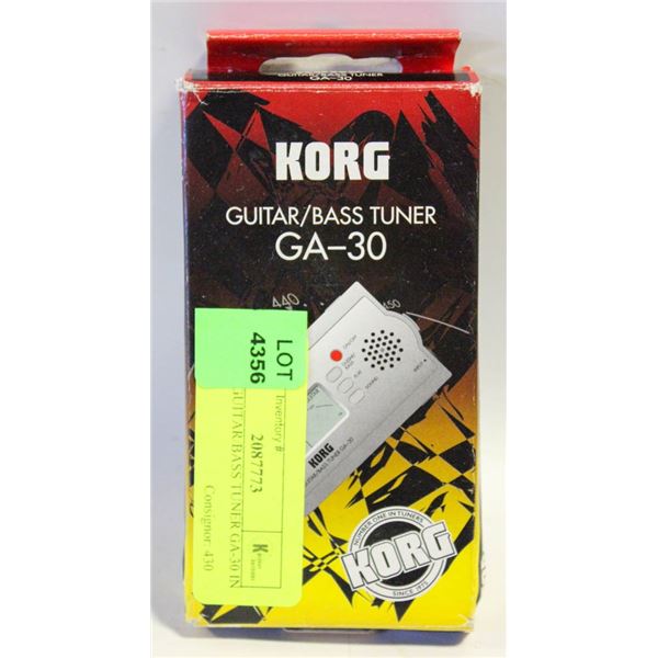 KORG GUITAR/BASS TUNER GA-30 IN BOX
