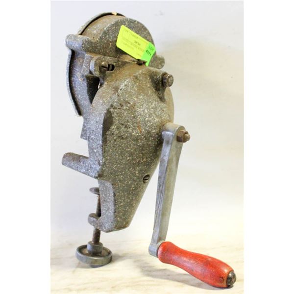 ANTIQUE GRINDER WITH BENCH CLAMP-ESTATE