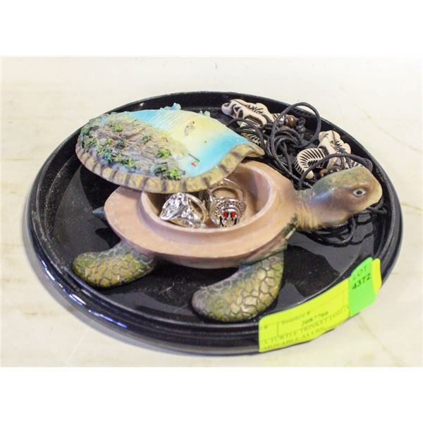 SEA TURTLE TRINKET DISH (SHELL REMOVABLE AS LID)