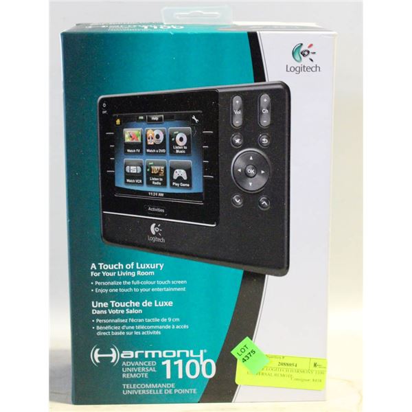 ESTATE LOGITECH HARMONY 1100 UNIVERSAL REMOTE