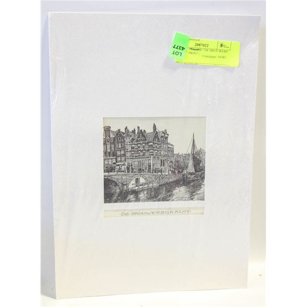VINTAGE "DE BROUWERS GRACHT" PRINT