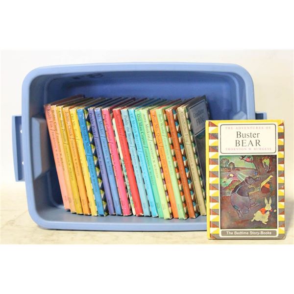 MINI RUMMERMAID STORAGE BIN W/BEDTIME STORY BOOKS