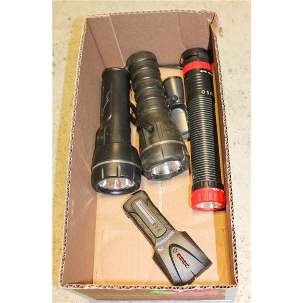 BOX OF ASSORTED FLASHLIGHTS