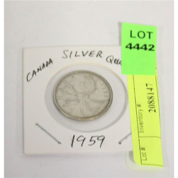 CANADA 1959 SILVER QUARTER