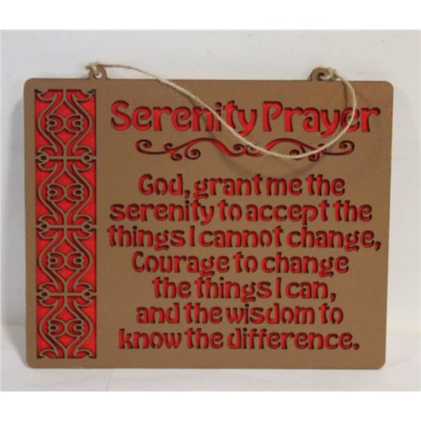 SERENITY PRAYER HANGING PLAQUE