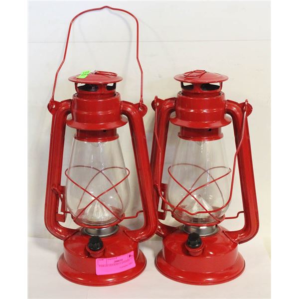 PAIR OF LED BARN LANTERNS