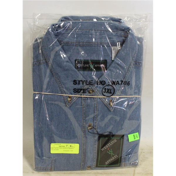 #3008-2 NEW LONG SLEEVE SHIRTS BOTH DENIM