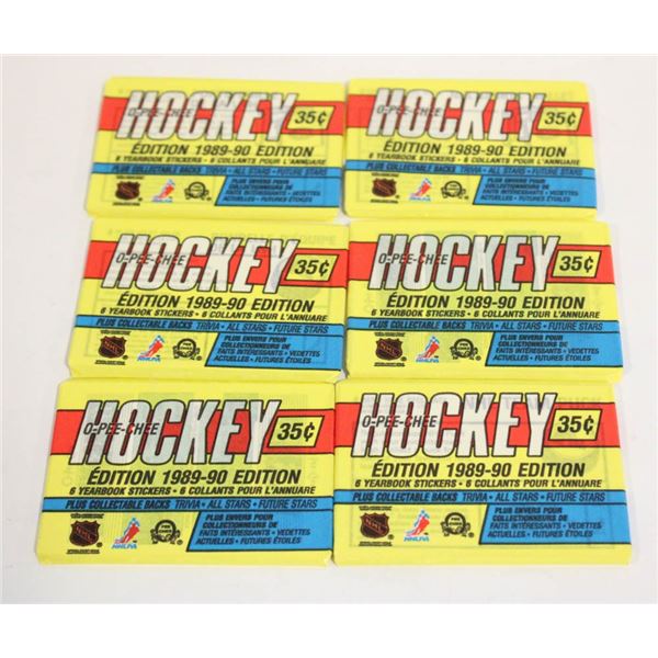 1989-90-WAX-PACKS-UNOPENED-NHL-HOCKEY-6-PACKS
