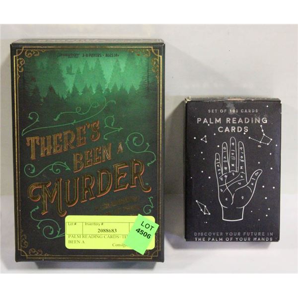 PALM READING CARDS+THERES BEEN A