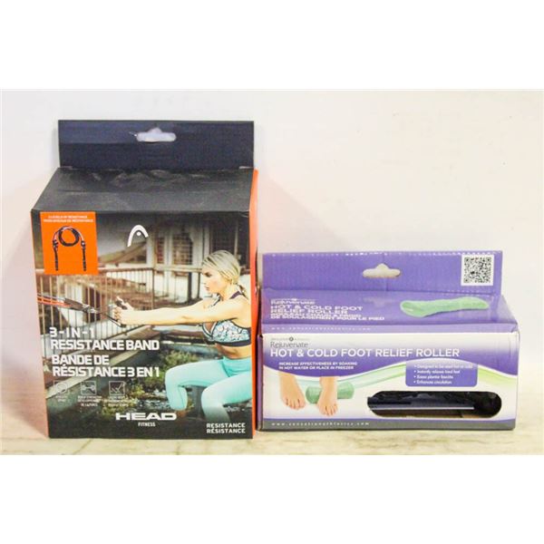 3 IN 1 RESISTANCE BAND/ROLLER IN BOX