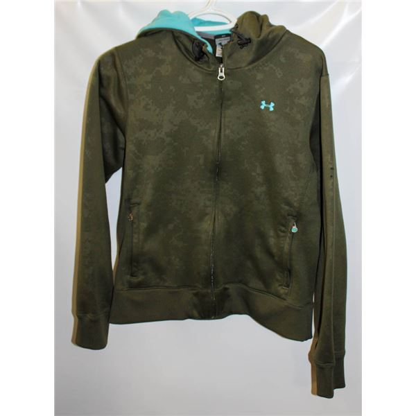 LADIES MED UNDER ARMOUR GREEN HOODIE