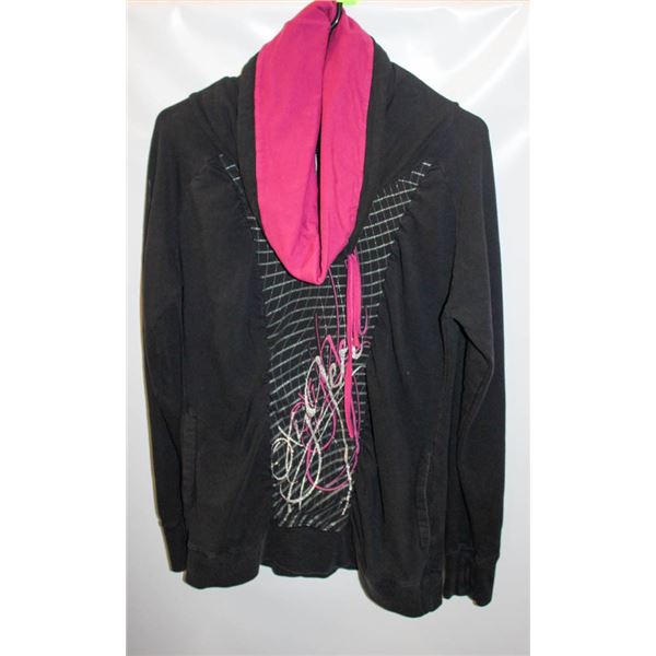 LADIES LARGE OXYGEN LARGE NECK HOODIE