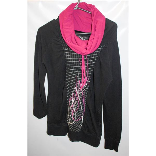 LADIES MED OXYGEN LARGE NECK HOODIE