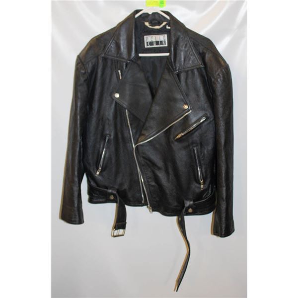 VINTAGE MENS MEDIUM LEATHER JACKET- MADE IN CANADA