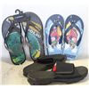 Image 1 : 3 PAIRS OF ASSORTED SANDALS SIZE 6Y, 8, 8 NEW