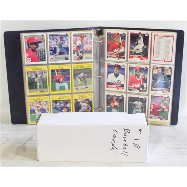 BASEBALL CARDS BINDER , BOX MLB