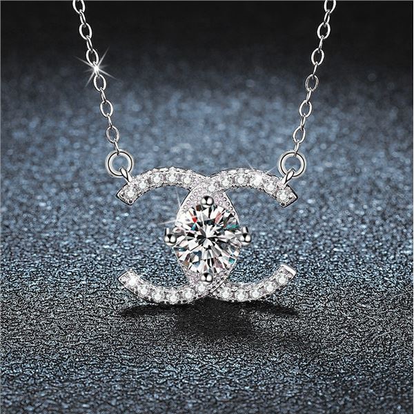 1 CT GRA CERTIFIED ROUND BRILLIANT 925S NECKLACE