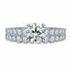 Image 2 : SIZE 7 3.12 CT VVS1 MOISSANITE ROUND 925S RING SET