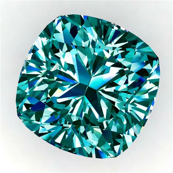 2.52 CT 7*7 MM VVS1 VIVID BLUE COLOR CUSHION LOOSE
