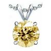 Image 1 : 2.09 CT VVS1 GOLDEN COLOR ROUND MOISSANITE